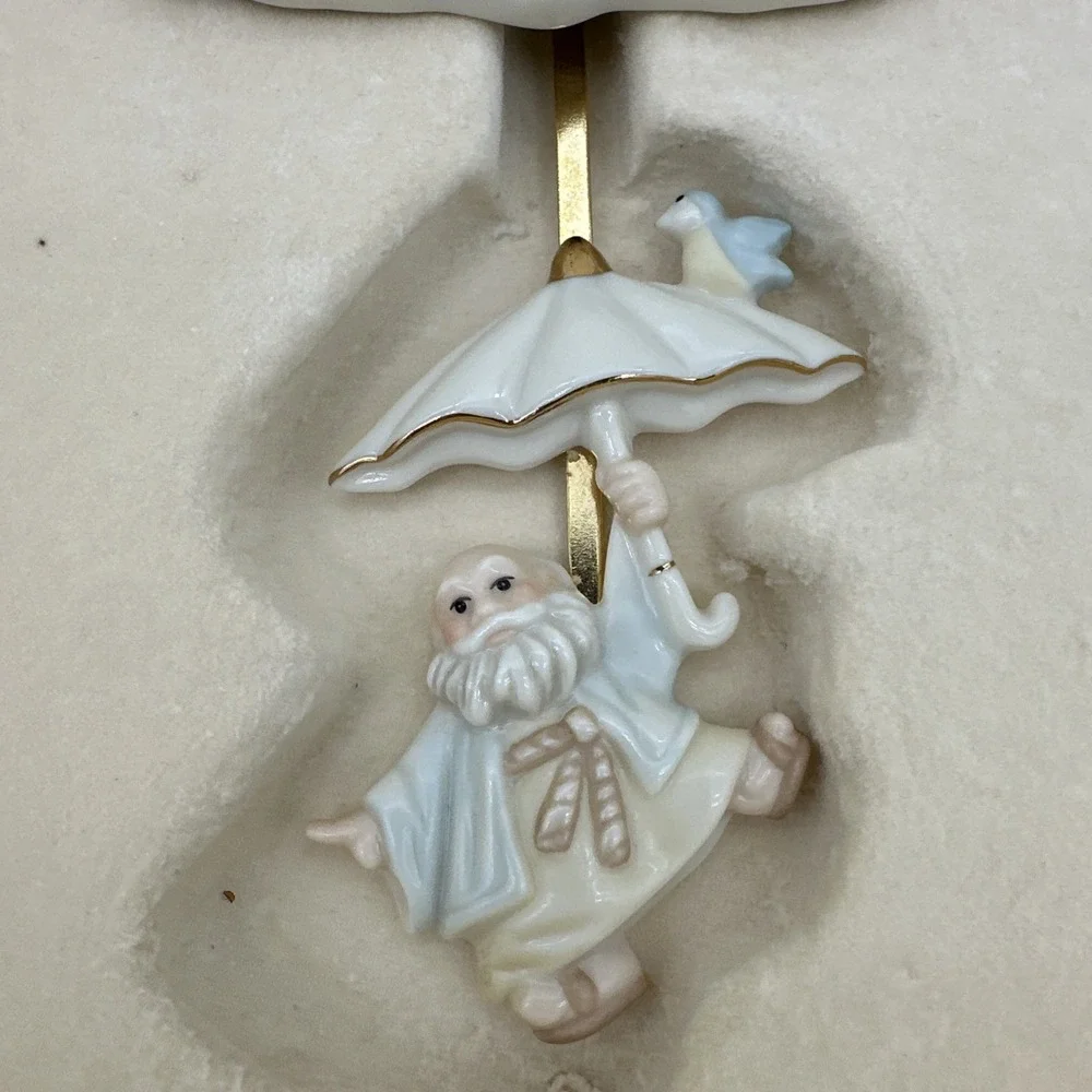 Lenox Fine Porcelain Noah's Ark Nursery‎ Pendulum Wall Clock 1999 NOS